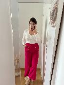 Pantalon ample fuschia Clothilde