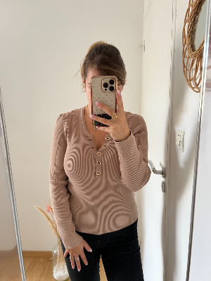 Pull chaussette taupe Adèle