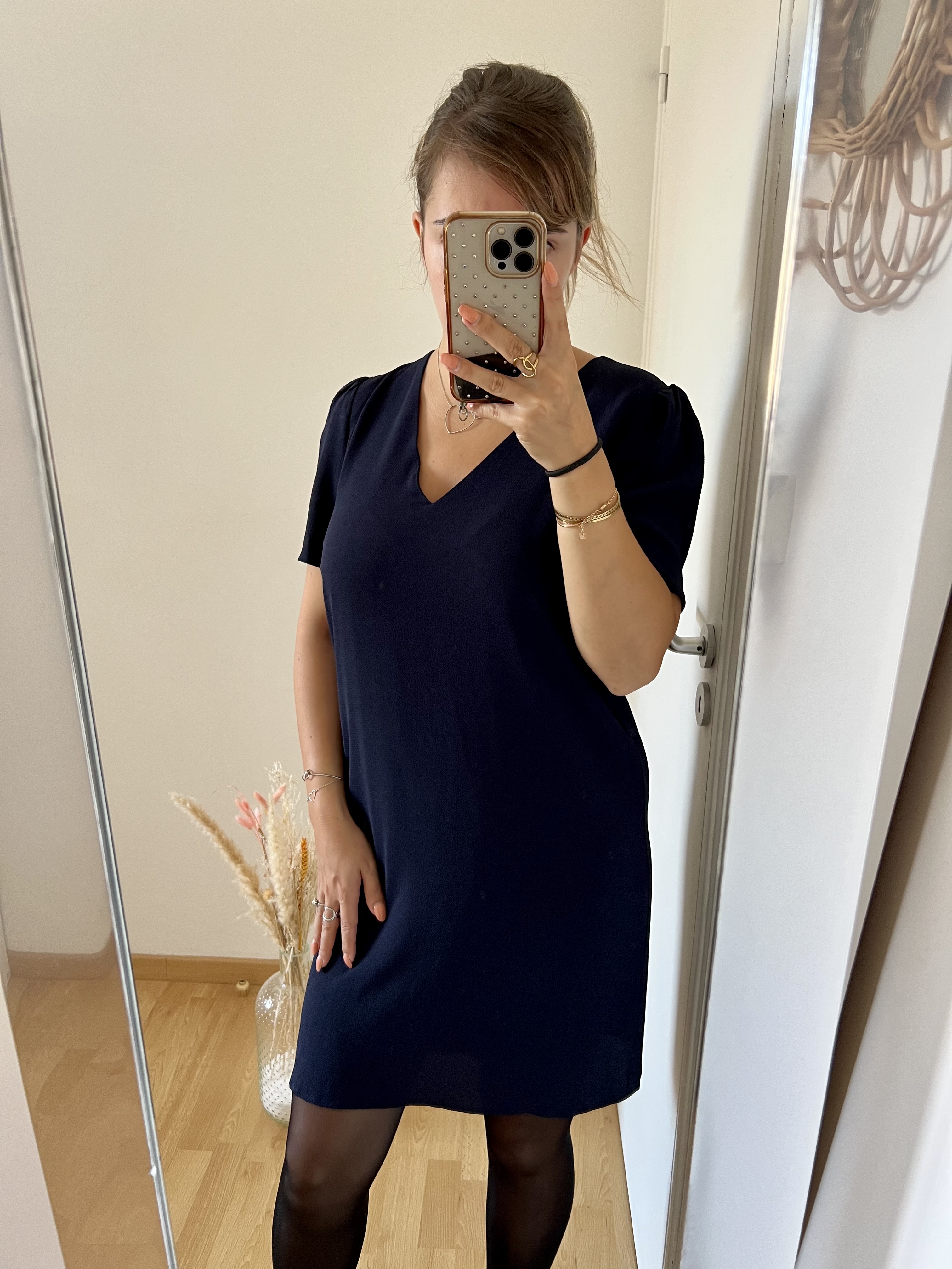 Robe droite navy Alicia