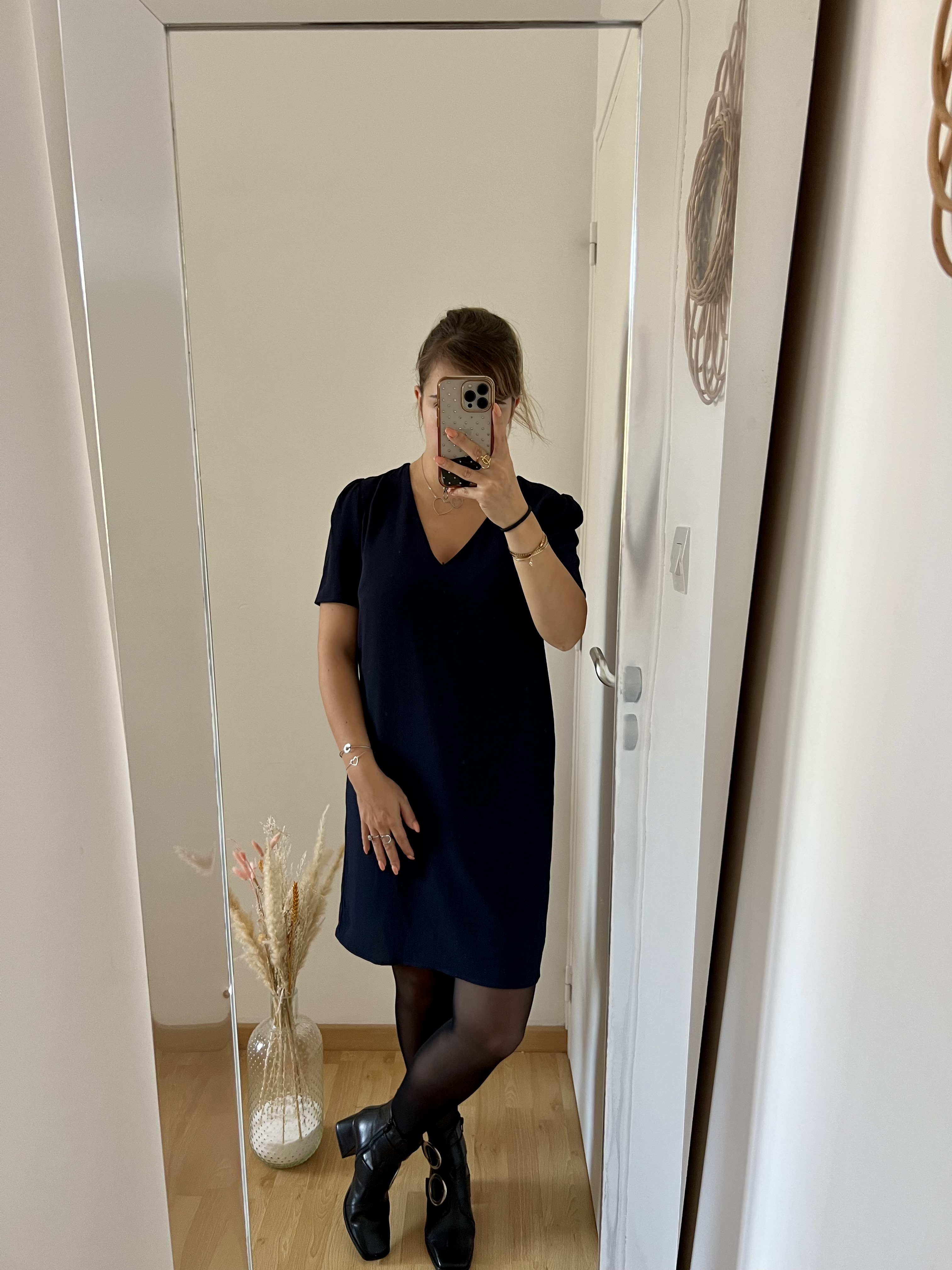 Robe droite navy Alicia