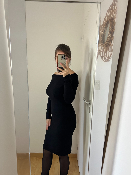 Robe pull noire Lucile