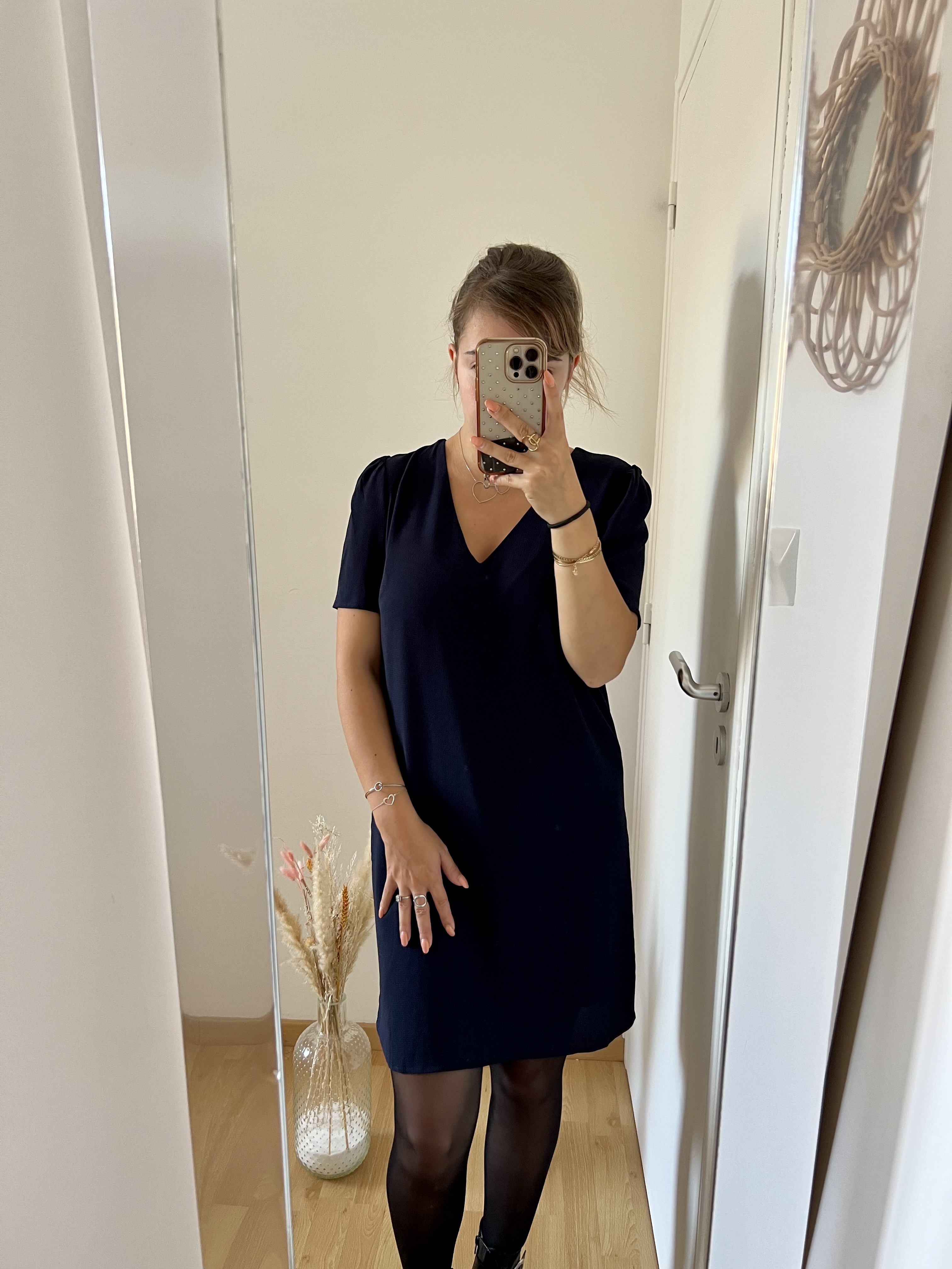 Robe droite navy Alicia