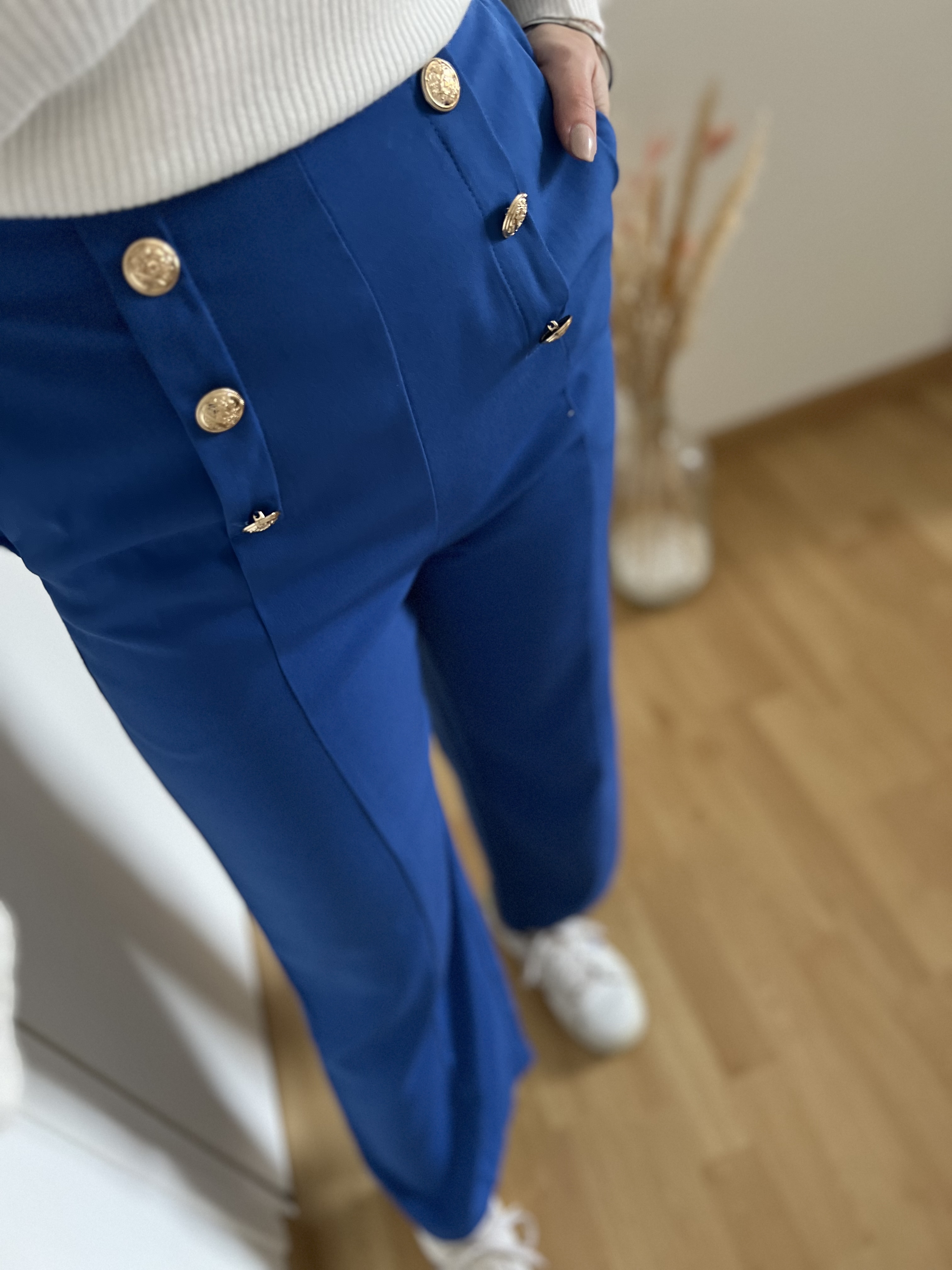 Pantalon ample bleu Clothilde