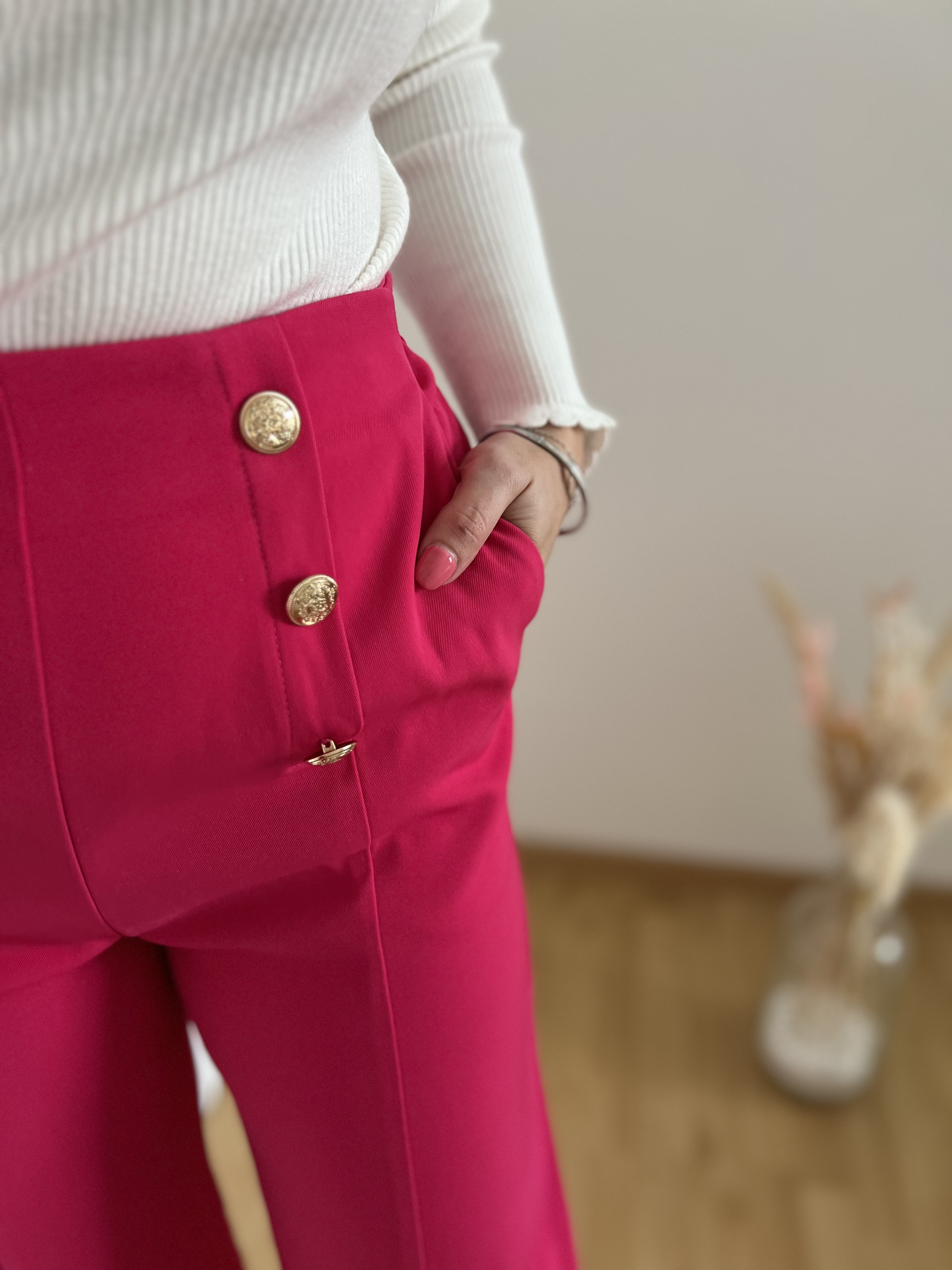 Pantalon ample fuschia Clothilde