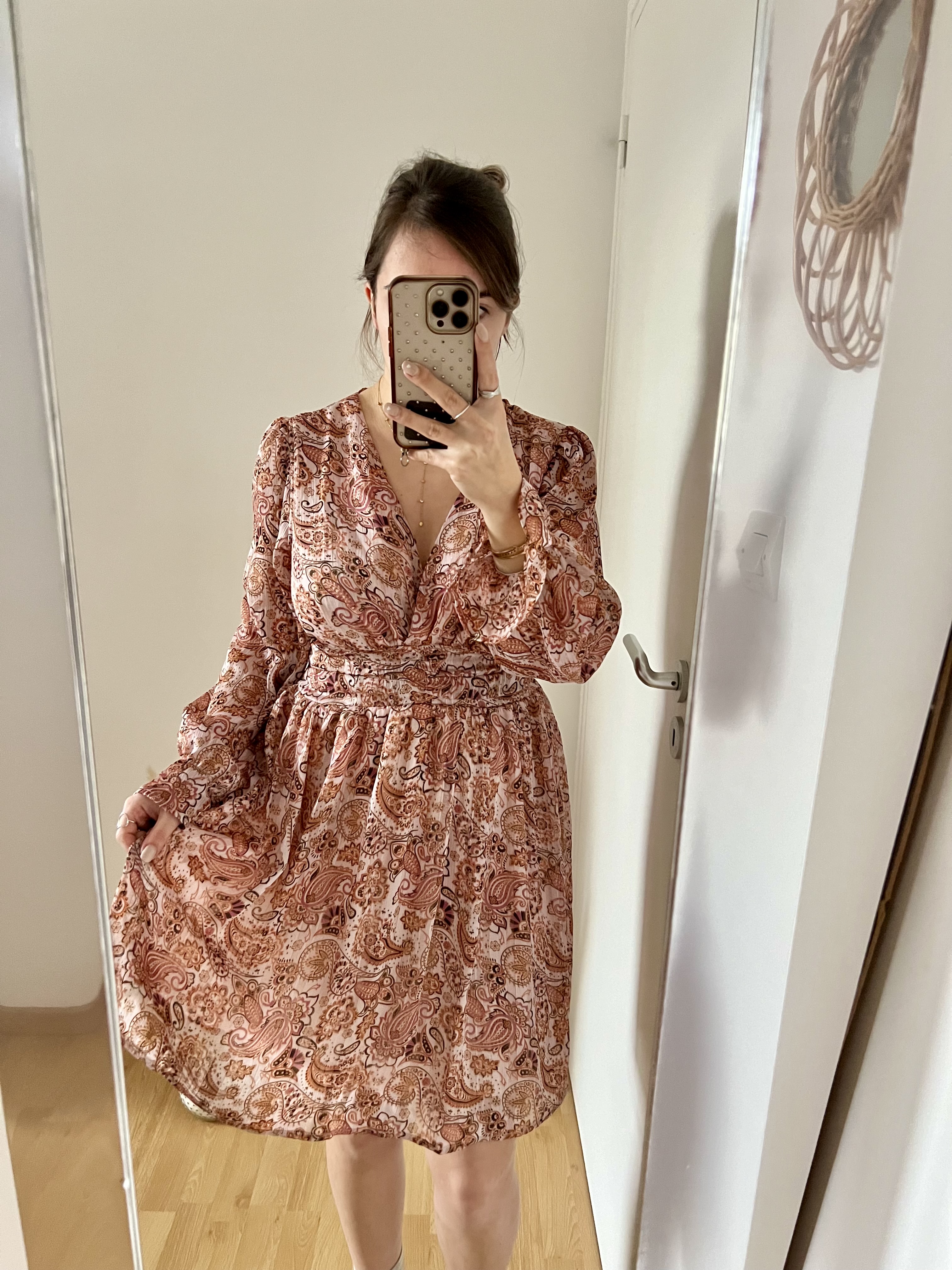 Robe à motifs Rose