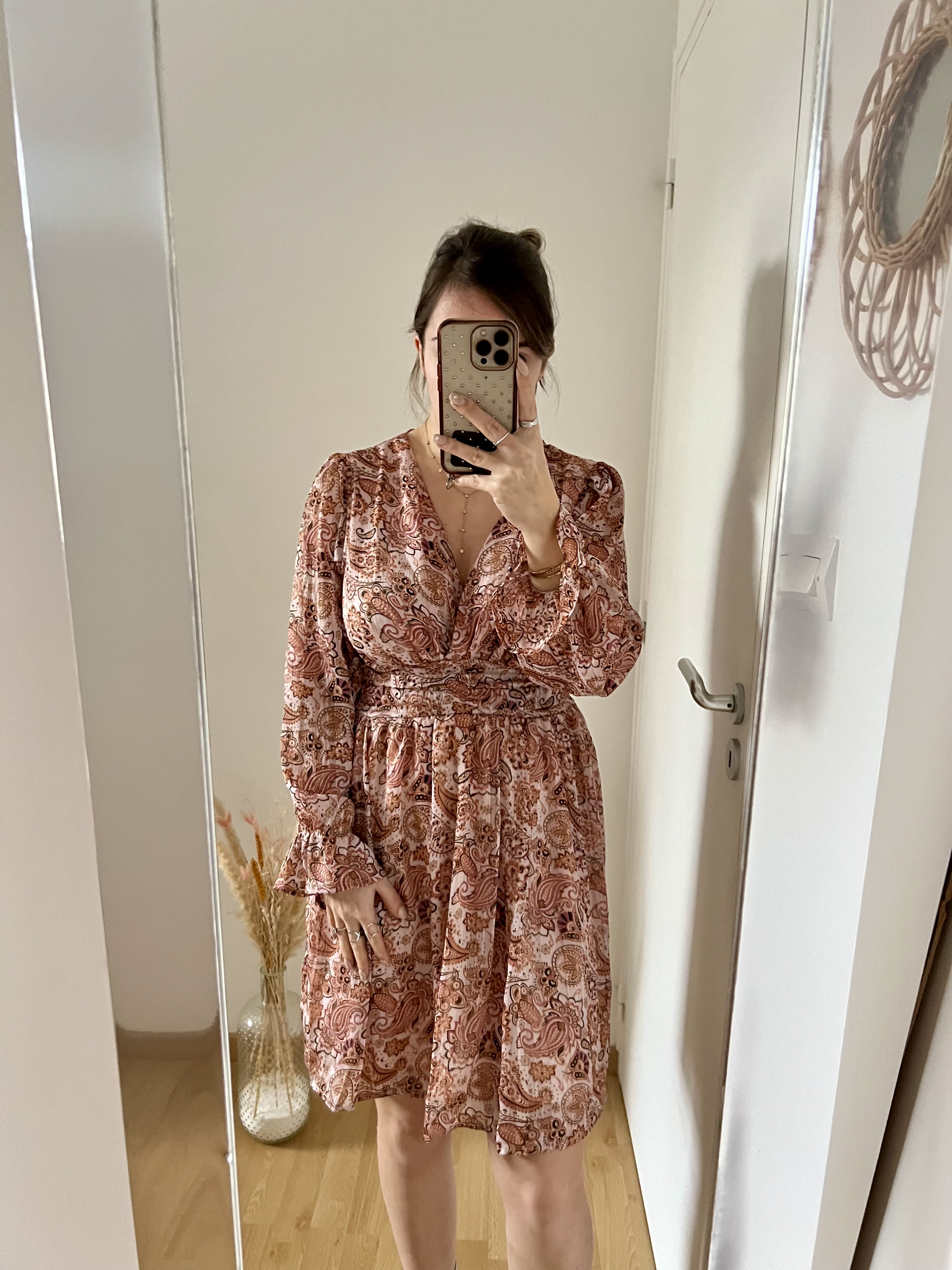 Robe à motifs Rose