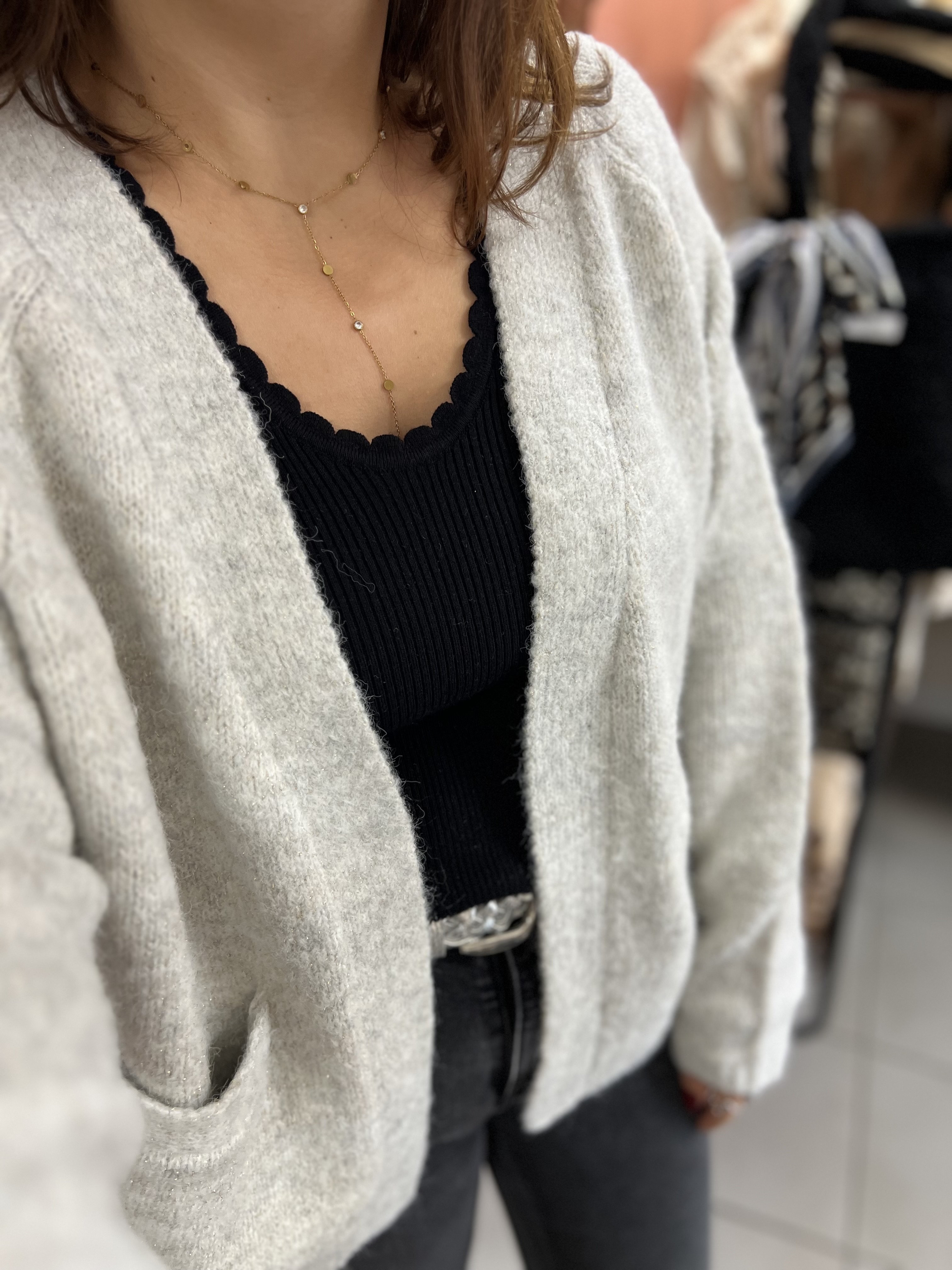 Gilet gris Alicia