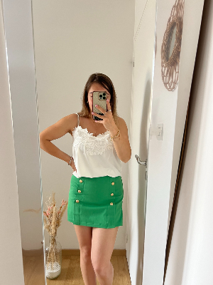 Jupe-short verte Lucy