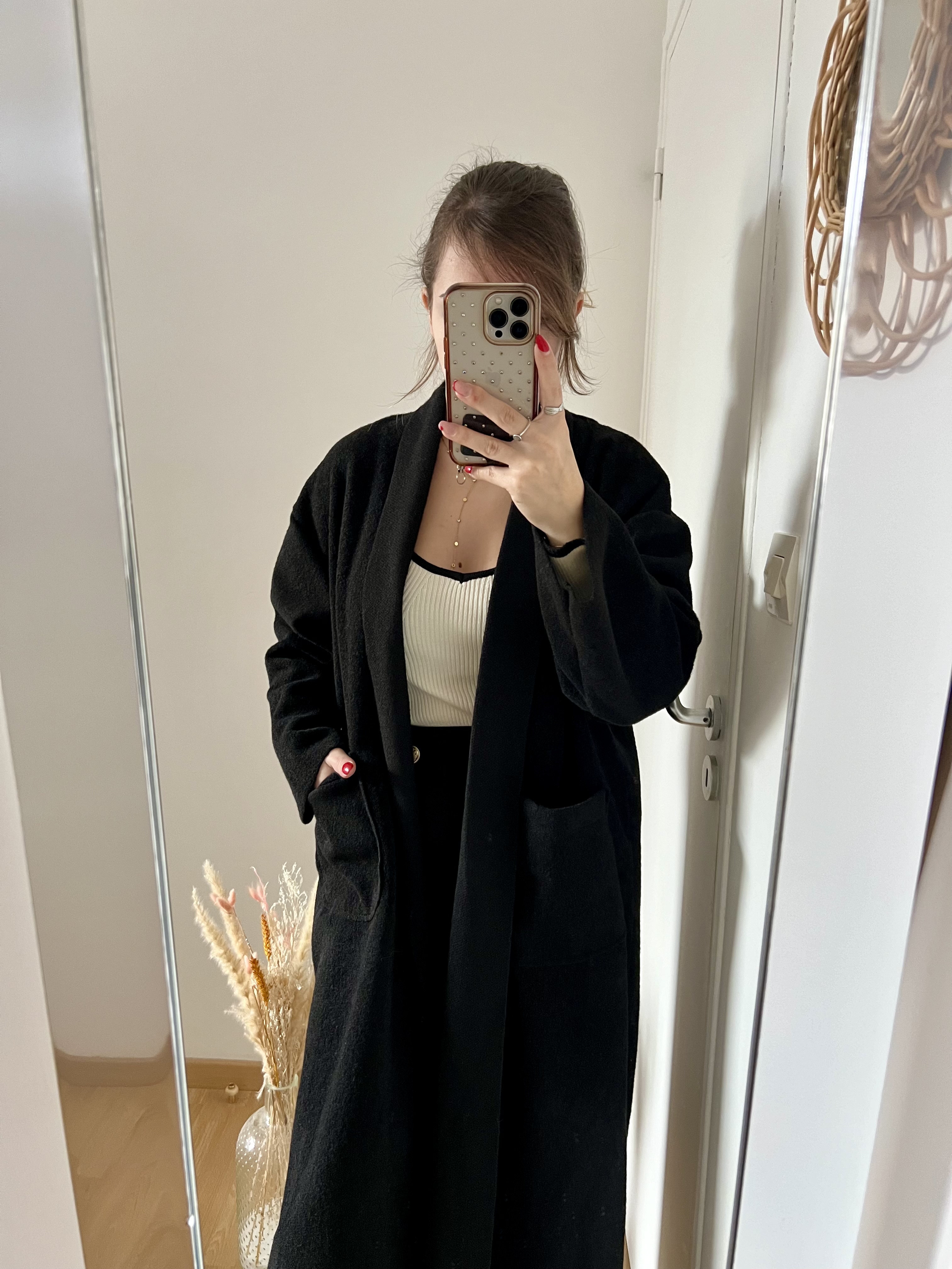 Long manteau noir Lara