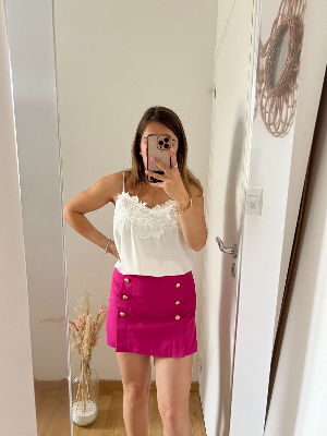 Jupe-short fuschia Lucy