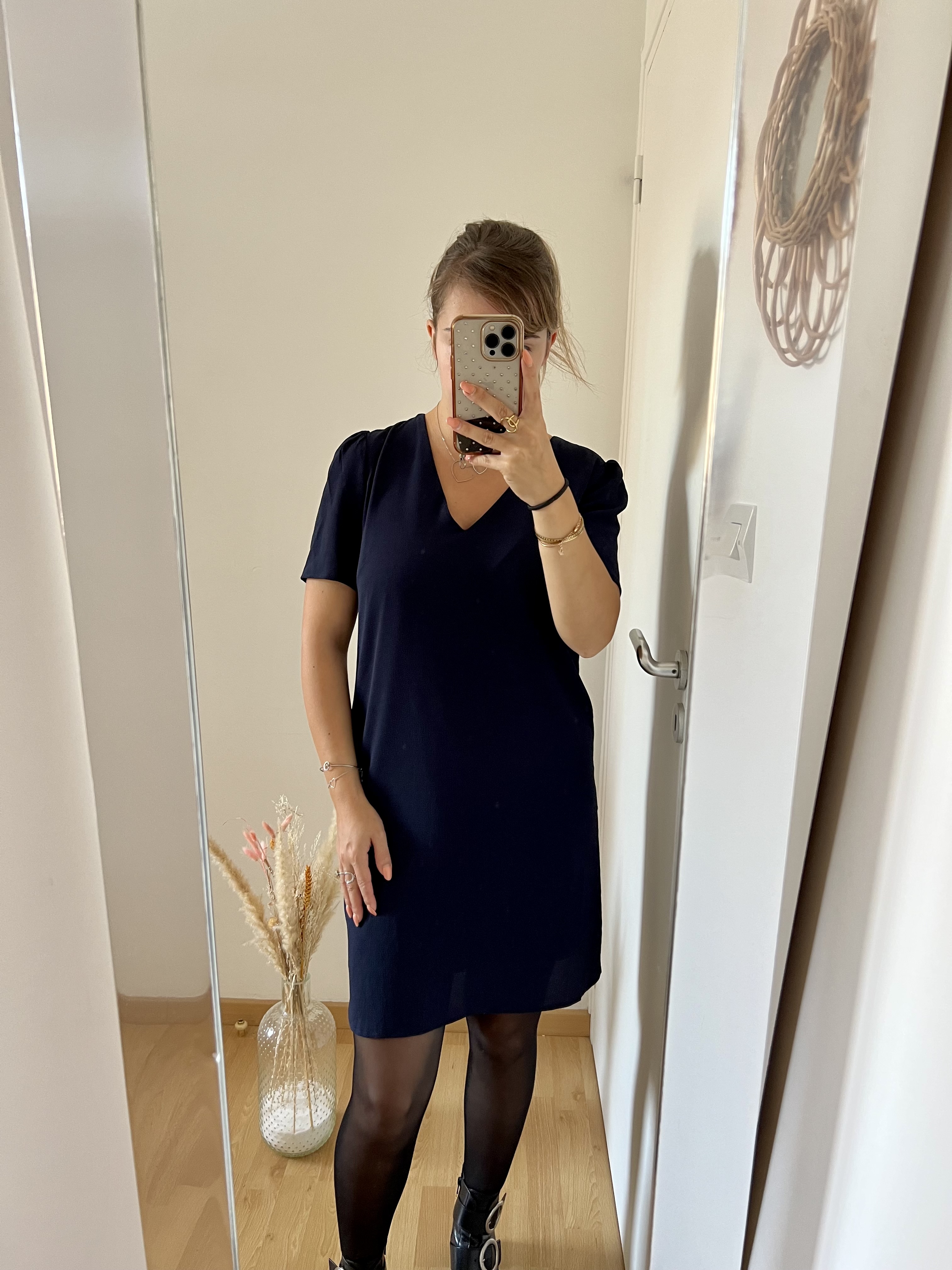 Robe droite navy Alicia