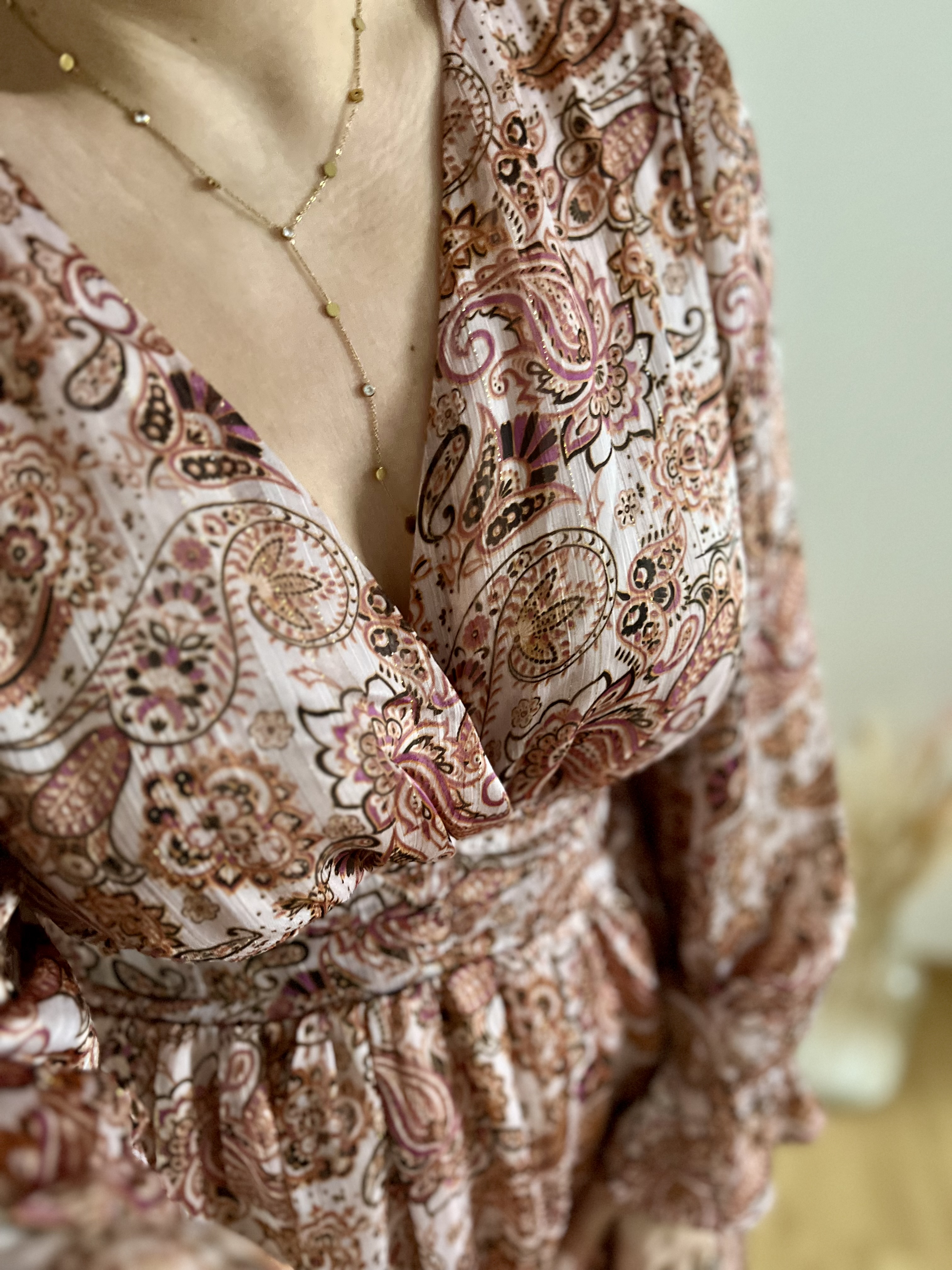 Robe à motifs Rose