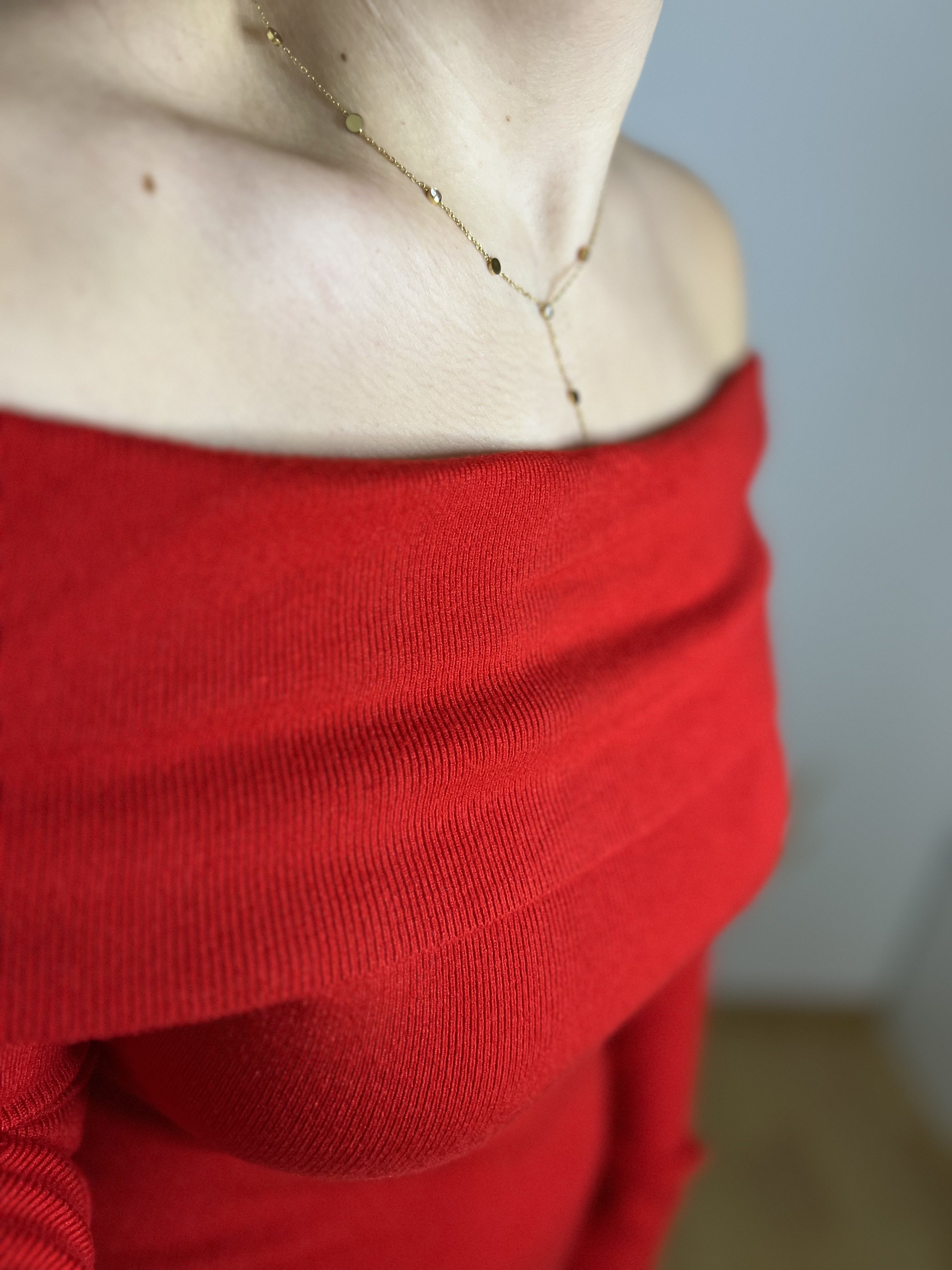 Robe pull rouge Lucile