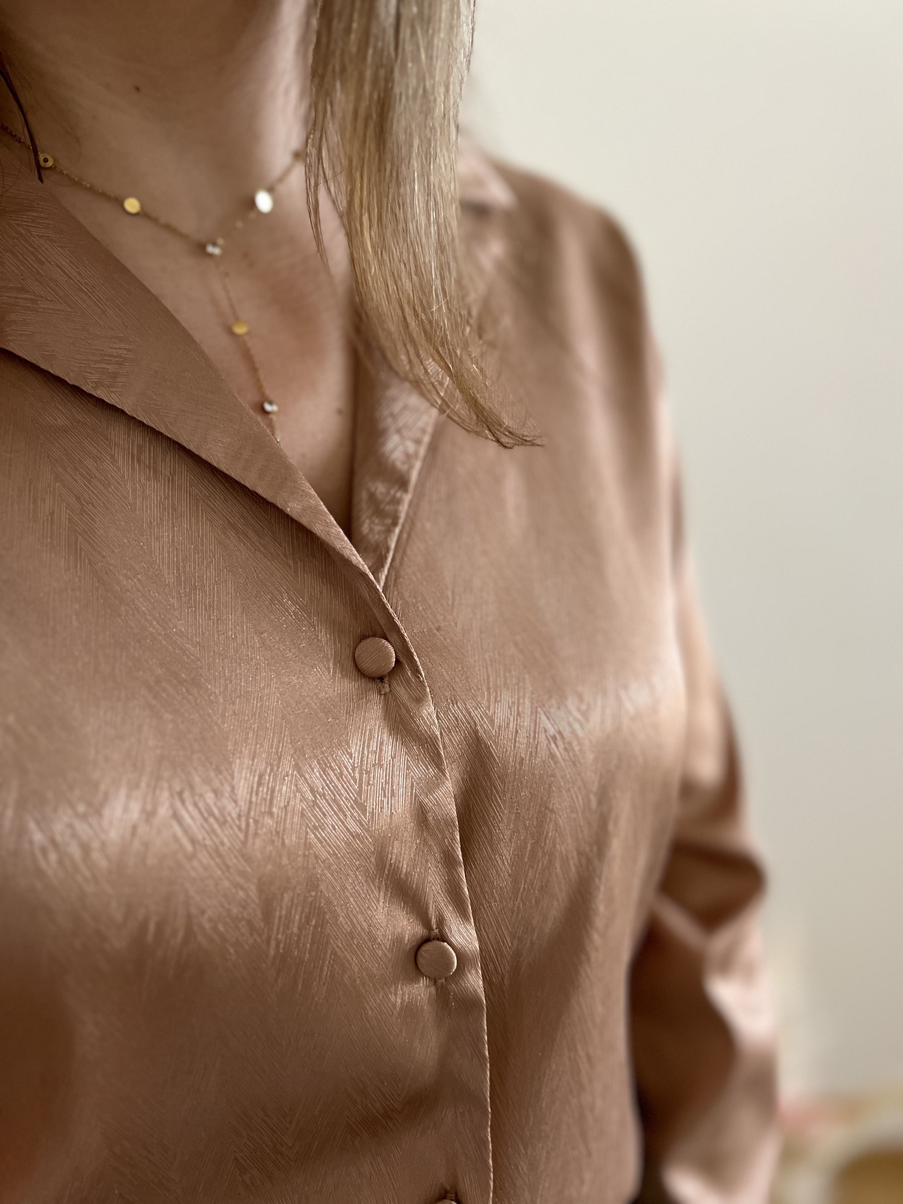 Blouse irisée bronze Elyne