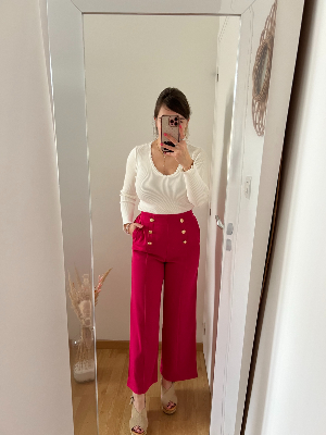 Pantalon ample fuschia Clothilde