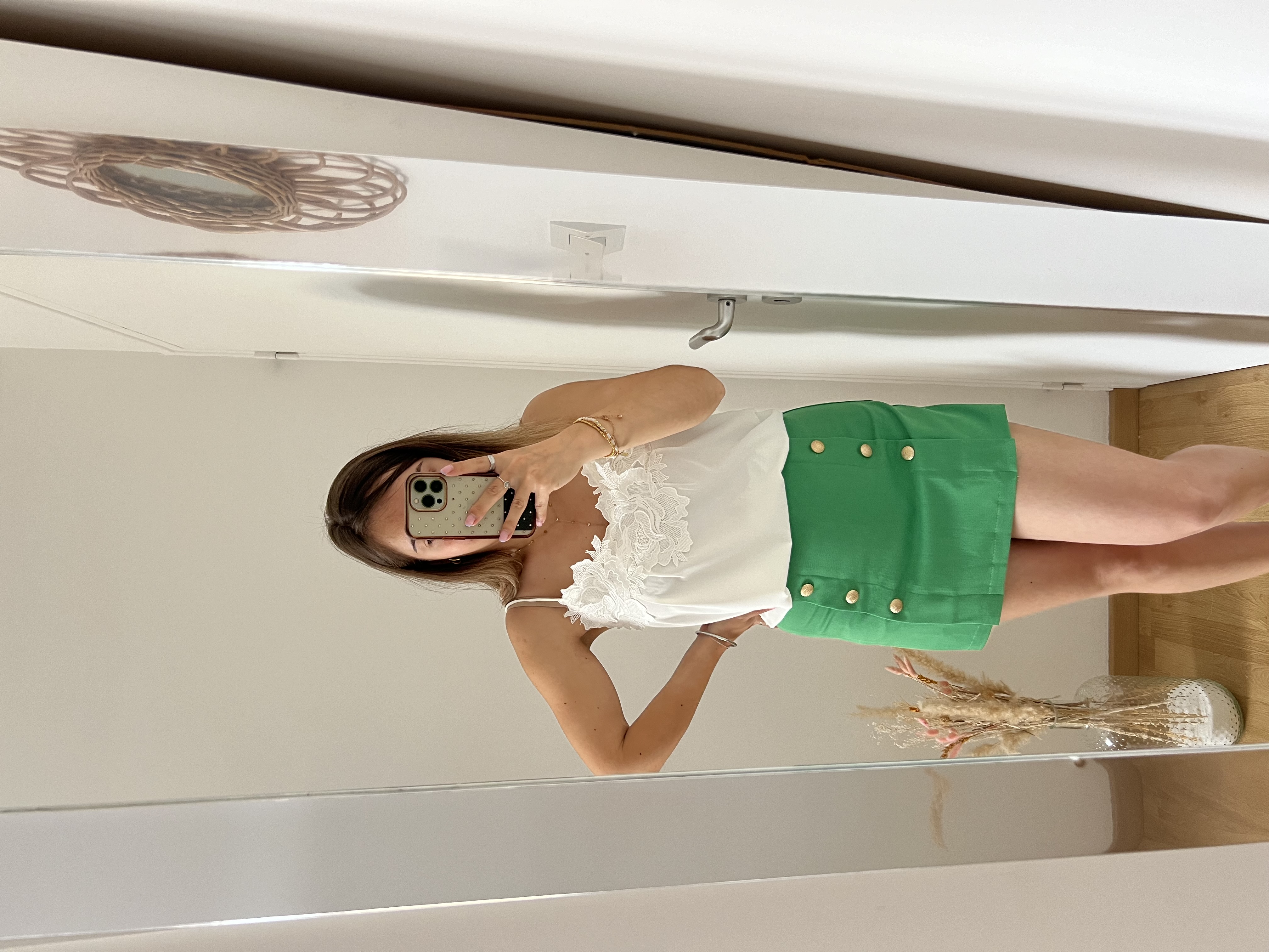 Jupe-short verte Lucy